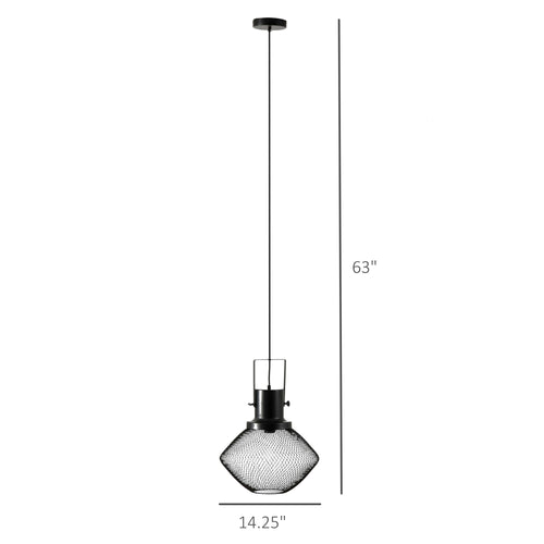 Black Industrial Pendant Light with Adjustable Chain