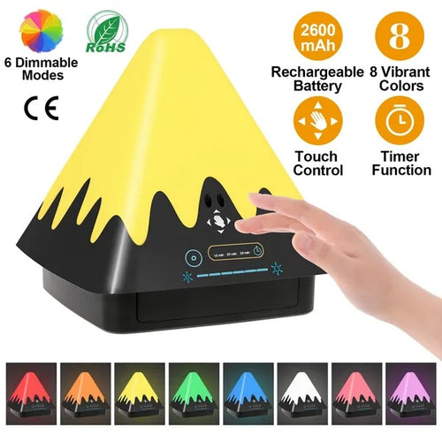 Rechargeable 8-Color Touch-Control LED Night Light