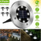 4-Pack Solar LED Ground Lights – Waterproof Outdoor Pathway Lighting