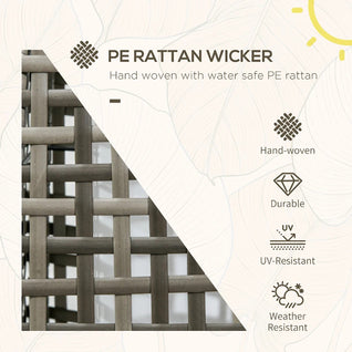 Waterproof Solar Rattan Floor Lamp
