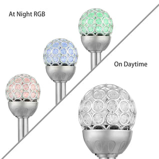 Solarek 3PCS Outdoor Solar Ball Lights RGB Waterproof Garden Landscape Decor