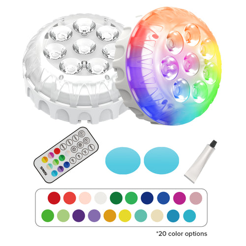 SANSI IP68 Waterproof RGB Pool Light – Rechargeable 20Hrs Outdoor LED Lamp