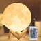 16-Color LED Moon Lamp with Stand & Remote Control