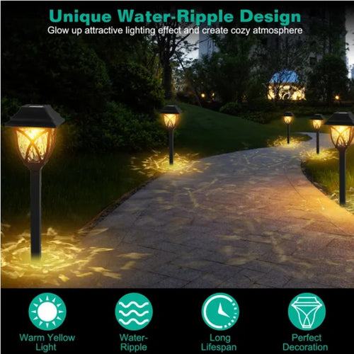 Solar-Powered Wooden Stake Outdoor Landscape Light