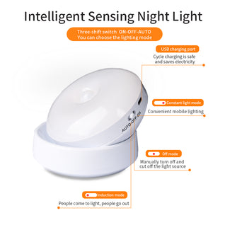 Rotating Human Body Sensor Light – Motion Activated LED Night Light