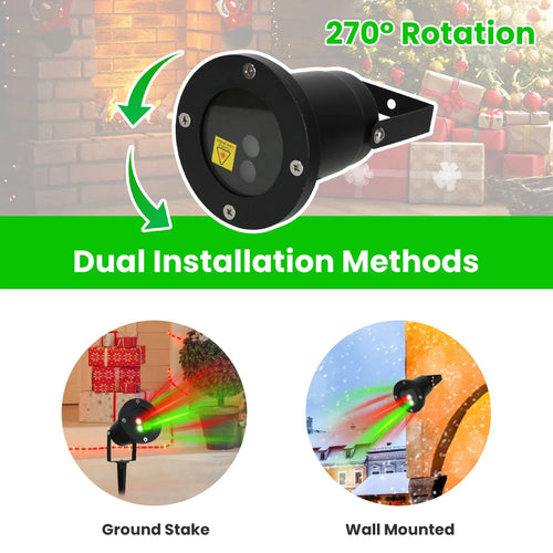 Red & Green Outdoor Laser Projector Light with Remote