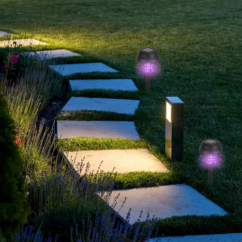 4-Pack Solar Mosquito Zapper Torches with Dual Lighting Modes