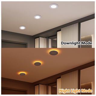6 Pack 4 Inch LED Recessed Light White | 5CCT Dimmable Canless Wafer Lights 800LM 9W