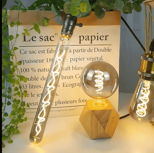 Vintage LED Edison Bulb – Smoky Gray Spiral Filament (ST64 / G95 / G125)