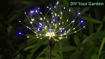 Solar LED Fairy Lights Outdoor Waterproof Garden Firework Lights for Yard Patio Pathway Decor