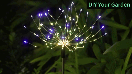 Solar LED Fairy Lights Outdoor Waterproof Garden Firework Lights for Yard Patio Pathway Decor