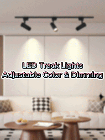 LED COB Track Light Set – Adjustable Spotlight Rail System