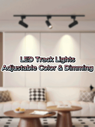 LED COB Track Light Set – Adjustable Spotlight Rail System
