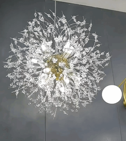 Crystal Fireball LED Pendant Light – Geometric Star Design