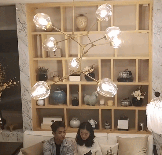 Nordic Glass LED Chandelier – Modern Minimalist Ceiling Light