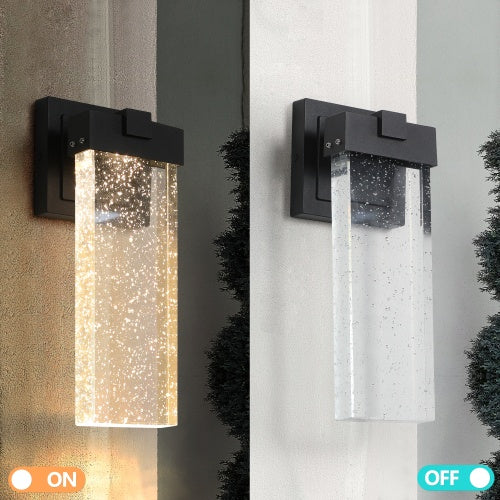 Outdoor Waterproof Crystal LED Wall Light, 2-Pack | Dusk-to-Dawn