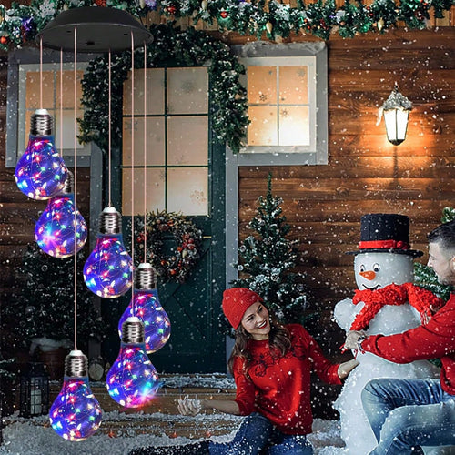 21.6-Inch Color-Changing Solar LED Wind Chimes