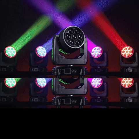 2-Pack 150W LED Moving Head Beam Lights with Prism & Gobo – DMX Stage Lighting