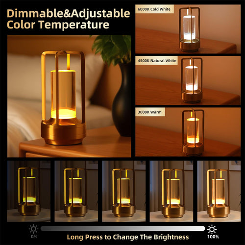 2-Pack Cordless Touch-Control LED Table Lamps
