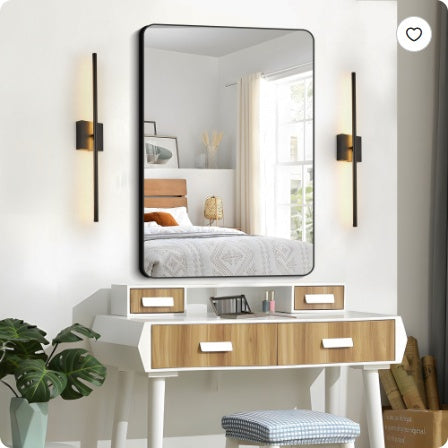 2-Pack Modern Black LED Wall Sconces