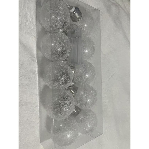 10 LED Globe String Lights, 6.5FT Warm White Battery-Operated Fairy Lights