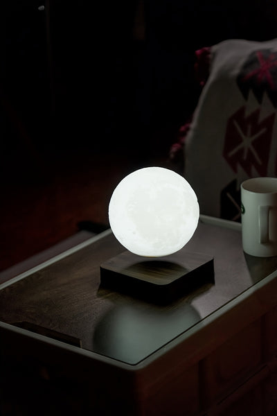 3D Magnetic Levitating Moon Lamp with LED Light – Rotating Floating Night Light