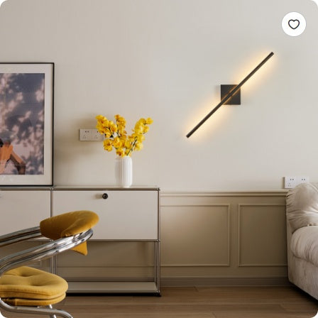 2-Pack Modern Black LED Wall Sconces
