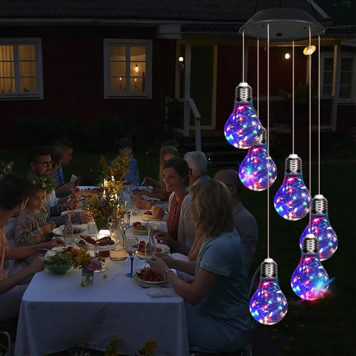 21.6-Inch Color-Changing Solar LED Wind Chimes